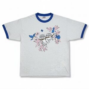 Vintage Daybreak Kitten Tee – Large, Cute & Whimsical